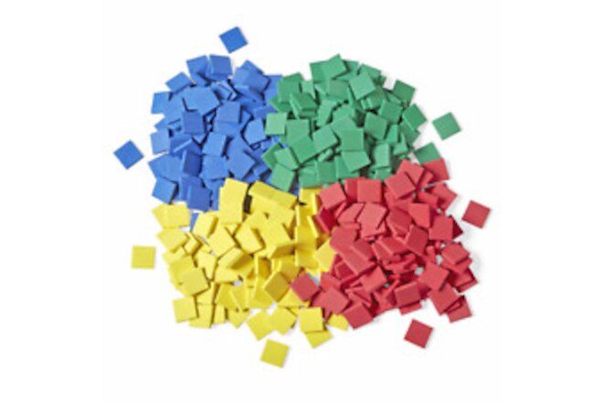 Hand2mind Foam Square Color Tiles, Color Sorting, Math Counters for Kids, Foam