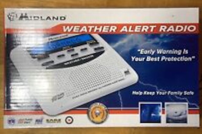 MIDLAND WEATHER ALERT RADIO WR-120EZ. EARLY WARNING IS YOUR BEST PROTECTION. @@@
