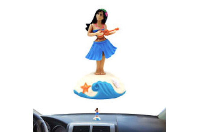 Blue Hawaiian Dashboard Doll Decorative for Car Dashboard Hawaiian Dancing Girl
