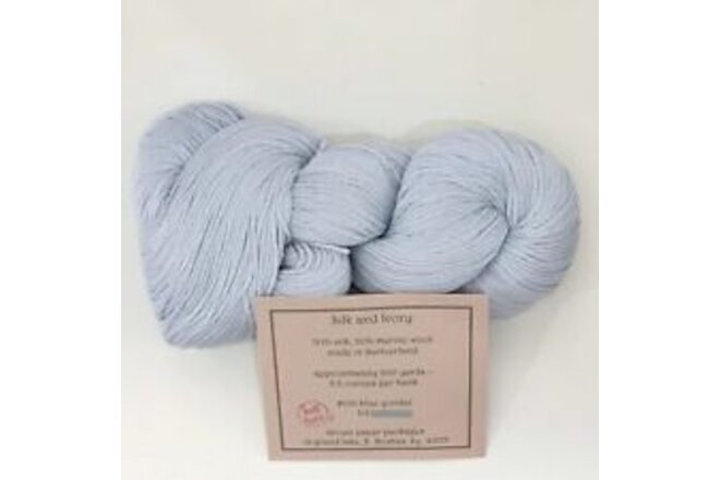 Silk &Ivory silk wool yarn thread Blue Yonder #105 300 yd 1/2 hank needlepoint