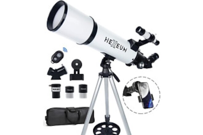 Telescope 80Mm Aperture 600Mm - Astronomical Portable Refracting Telescope Fully