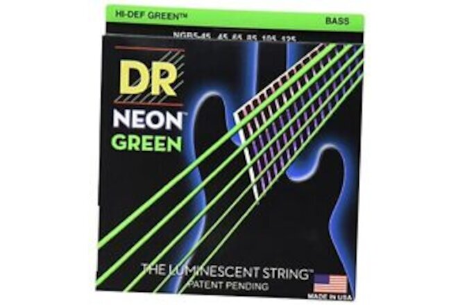 HI-DEF NEON Bass Guitar (NGB5-45),Black Strings