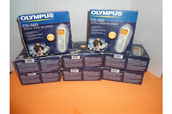 Olympus DS-660 (32 MB,11 Hours) Handheld Digital Voice Recorder,(8 in one lot)!