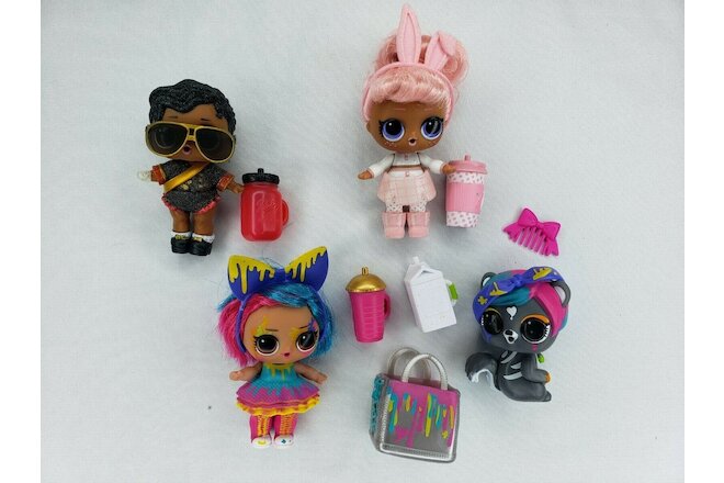 Lot of 4 LOL Surprise! MGA Entertainment 3 inch Doll - Hair Goals Series Bundle