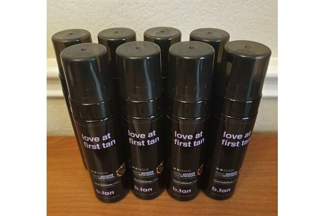 Lot of 8 B.tan Love At First Tan Darker Violet Base 1 Hour Self Tan Mousse NEW