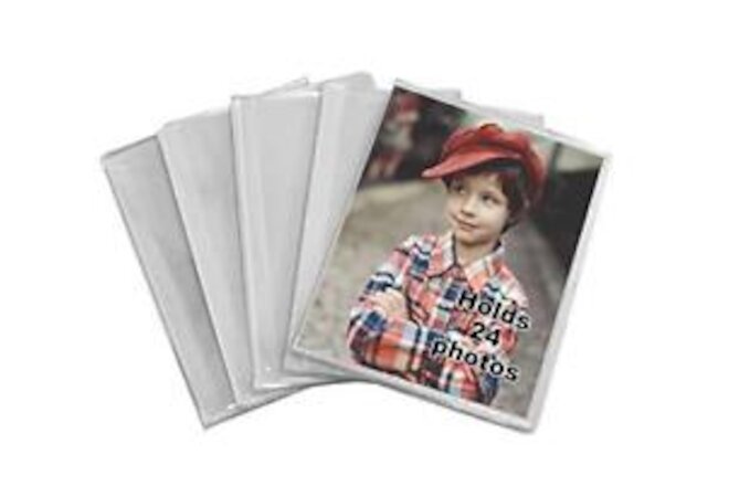 24-Photo Clear Cover Photo Album, 4 x 6-Inch, 5-Pack
