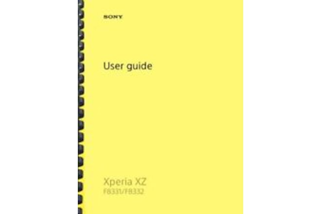 Sony Xperia XZ USER GUIDE OWNER'S MANUAL