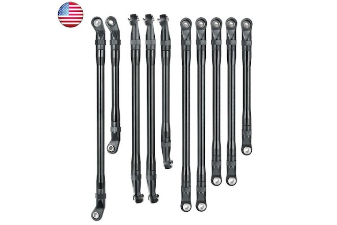 10PCS Metal Linkage Link Rod End for 1/10 RC Crawler Axial SCX10 II 90046 90047