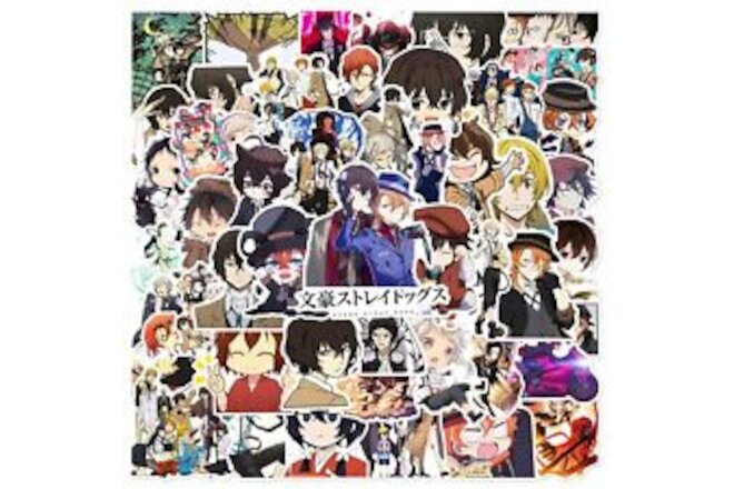 Japanese Anime Bungo Stray Dogs Stickers, Popular Classic Stickers 50PCS Wate...