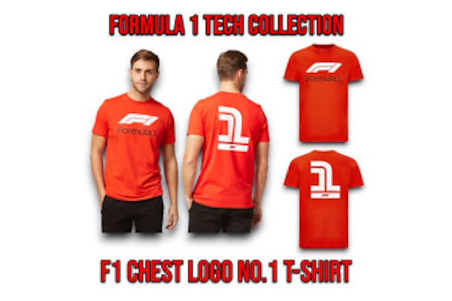 Formula 1 Tech Collection T-Shirt F1 Collection No. 1 Logo Red Men's Size Large