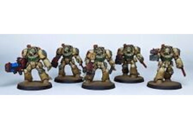 (Commission) 5 Grimdark Painted Terminators 10th Ed Space Marine 40k ANY CHAPTER