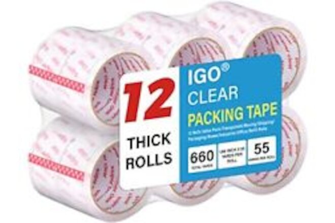 Clear Packing Tape, Packaging Tape Refills for Shipping Moving Box Mailing St...