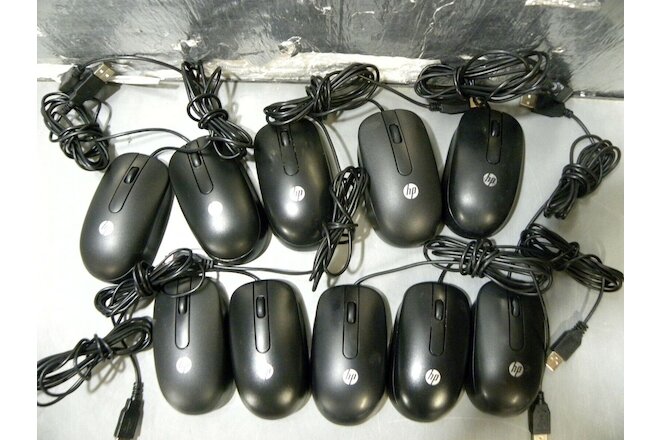 LOT of 10 HP USB Optical Scroll 3 Button  Mouse MOFYUO MSU1158 Tested Working