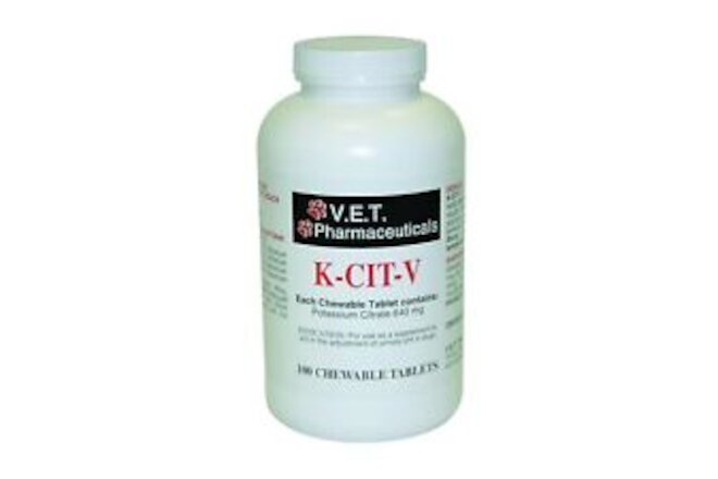 VET K-Cit-V 100 Count Chewable Potassium Citrate Tablets