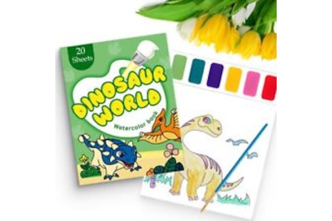 Paint with Water Coloring Book Cartoon Coloring Books with Brush for Ages 4 8 Ar
