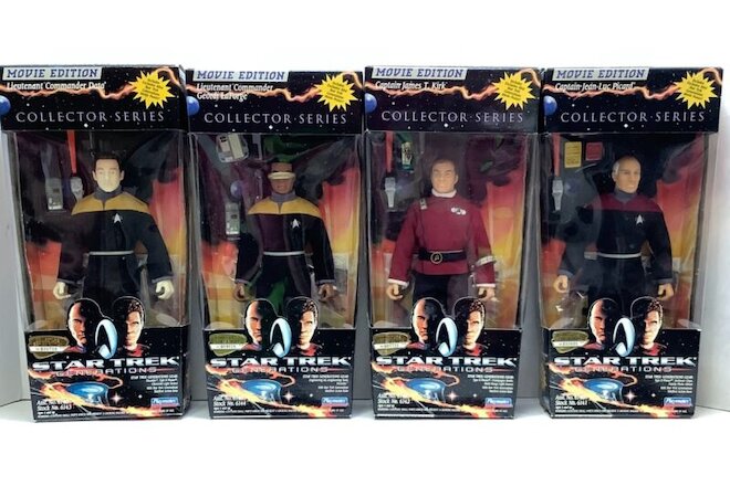1994 Playmates Star Trek Movie Edition Collector Series 9" Figures~Lot of 4~NIB~