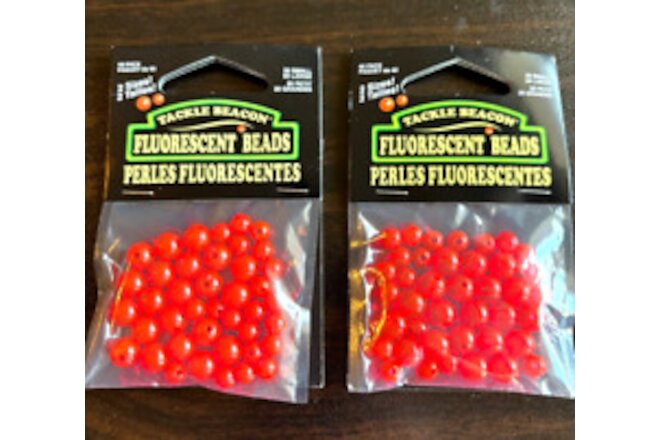 Fishing Fly Tying Beads Fluorescent Beads 2 Packs Small & Large