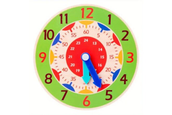 Early Learning Educational Wooden Clock - New