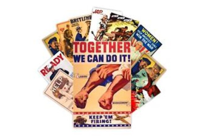 WW1 Vintage Posters Decal - WW1 Propaganda Posters for Bedroom, Pub, Bar - WW...