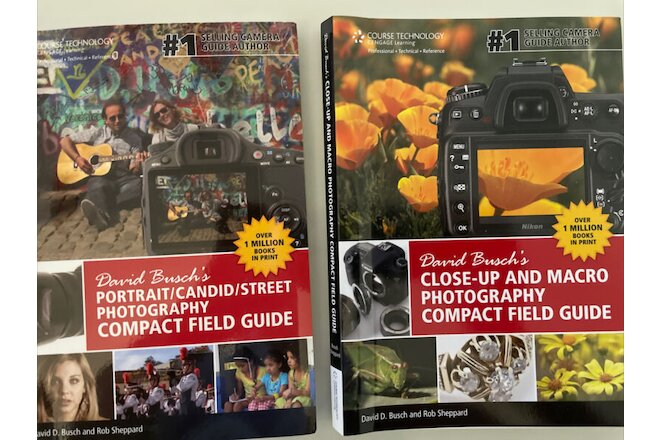David Busch's Field Guide Lot of 2, Close-Up & Macro+ Portrait/Candid/Street