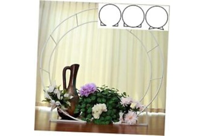 Metal Arch Arbor for Indoor and Outdoor Event Party Decorations or 4.6 Ft Round