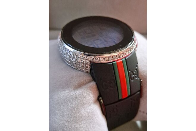 AUTHENTIC I GUCCI DIGITAL WATCH REAL DIAMONDS