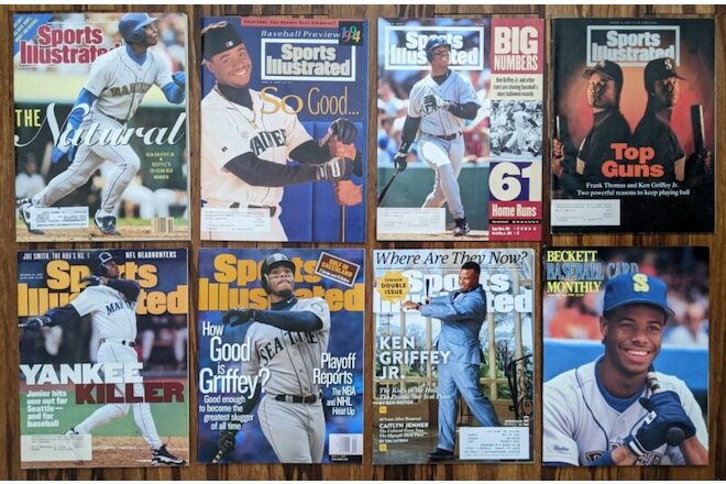 KEN GRIFFEY JR MAY 7, 1990 SPORTS ILLUSTRATED S.I. LOT of 7 & 1st Beckett Cover