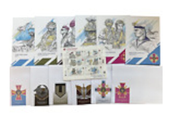 Lot of 13 Stamps Postcard Envelope "Glory to the Armed Forces of Ukraine!" 2022