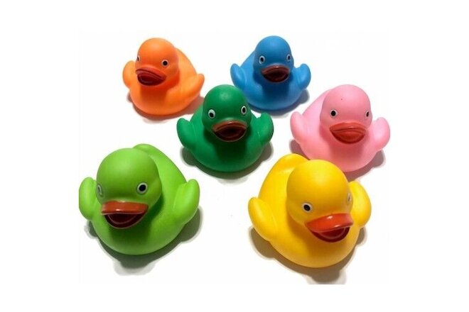 6 COLORFUL WINGED CRUISING DUCKS RUBBER DUCKIES 2" PARTY FAVORS CRUISE DUCK