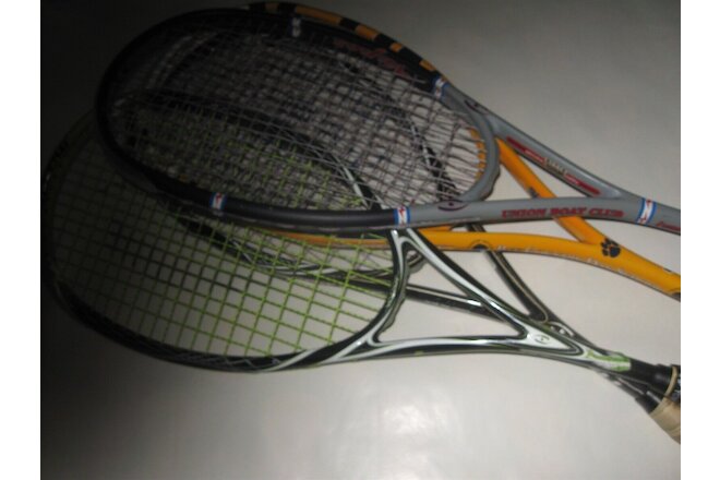 Harrow Vapor Squash Racquets and two others