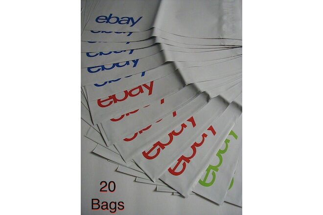 lot of 20 eBay Branded Polyjacket Envelopes 10" x 12.5" Poly Bags I SHIP FAST!