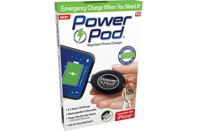 Power Pod Emergency Keychain Phone Charger As Seen On TV For iPhones Power Pod