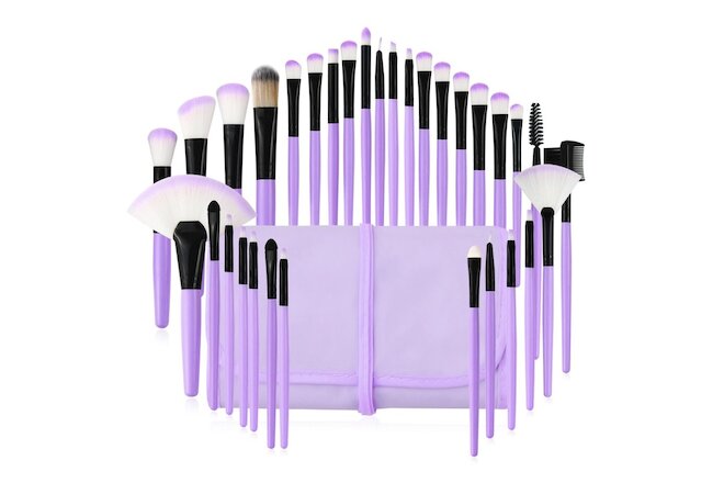 32PCS Professional Make up Brushes Set Cosmetic Tool Kabuki Makeup+Luxury Bag US