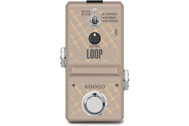 Koogo Loop Station Looper Effects Pedal Unlimited Overdubs 10 Minutes of 1/2 and