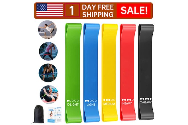 Resistance Band Stretch Pilates Yoga Physical Therapy Home Gym Elastic Exercise
