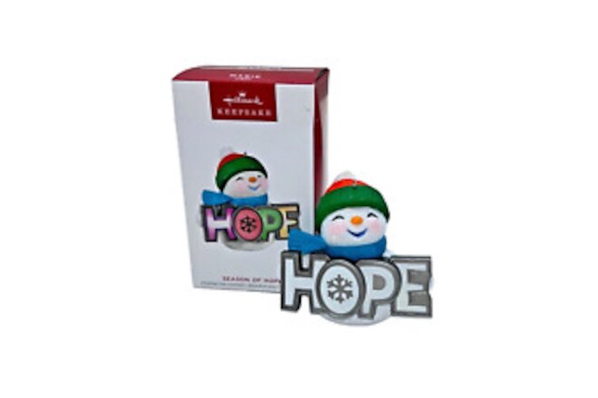 Hallmark Keepsake A Seasons Of HOPE 2023 Snowman Lighted Christmas Ornament