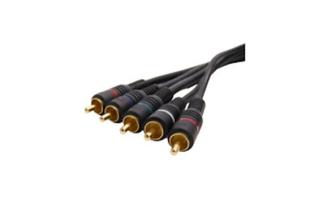 Component 12 ft Audio Video Cable - 5 RCA  - HDTV DVD Gaming Premium Quality