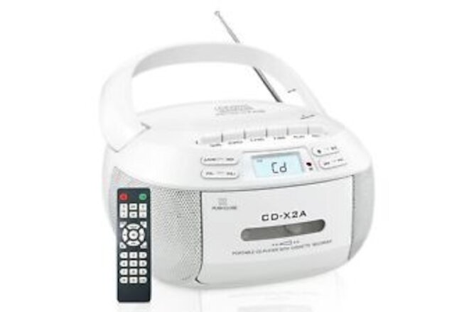 CD Cassette Boombox Player Combo with Bluetooth,AM FM Radio,Sunoony Remote Co...