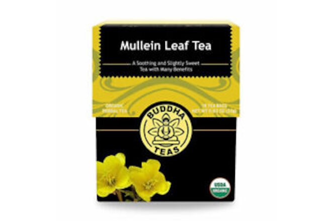Buddha Teas Organic Mullein Leaf Tea 18 Bag Kosher Caffeine Free Ship