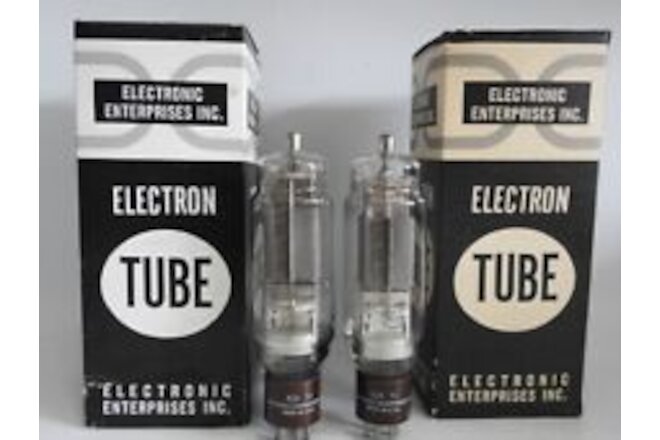 TWO NEW UNUSED ELECTRONIC ENTERPRISES 828 BEAM TETRODE POWER TRANSMITING TUBES