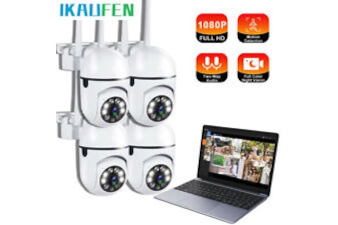 4-Pack Wireless 5G WiFi Security Camera System Smart Outdoor Night Vision 1080P