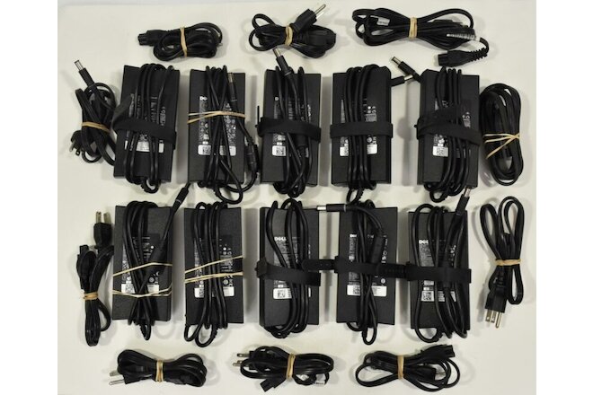 Lot of (10) Dell Latitude PA-4E AC Power Supply Adapter Charger 130W 19.5V 6.7A