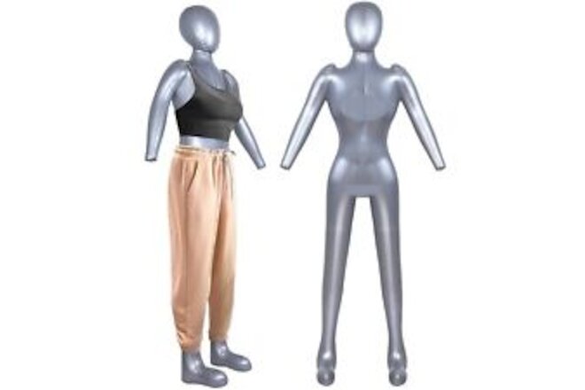 2 Pieces Inflatable Full Body Mannequin Dress Display Torso Dummy Model