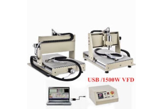 1.5KW VFD 3 AXIS 6040 3D CNC Router Engraver USB Milling Engraving Machine Tool