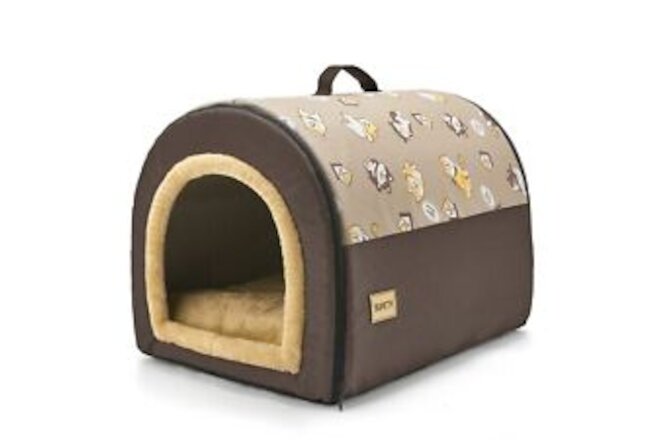 Dog House Cozy, 2 in 1 Small Dog House, L Size for Small Medium Dog, Comfy Ca...