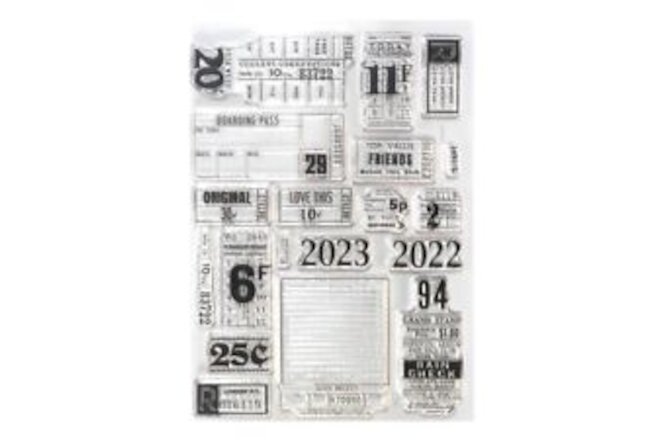Elizabeth Craft Clear Stamps-Tickets EC-CS292