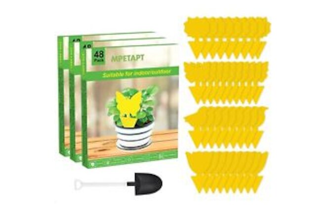144 Pack Fruit Fly Traps Fungus Gnat Traps Yellow Sticky Bug Traps,Non-Toxic ...