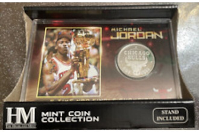 '22 Michael Jordan Highland Mint Card & 39mm Silver Coin Set /5000 6-Time Finals
