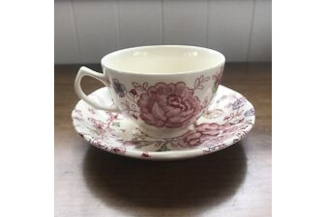 Johnson Brothers Rose Chintz China Cup and Saucer England 1883 on the Bottom