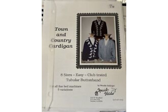 Town And Country Cardigan - Machine Knitting Book OOP Sizes 34-46 1992